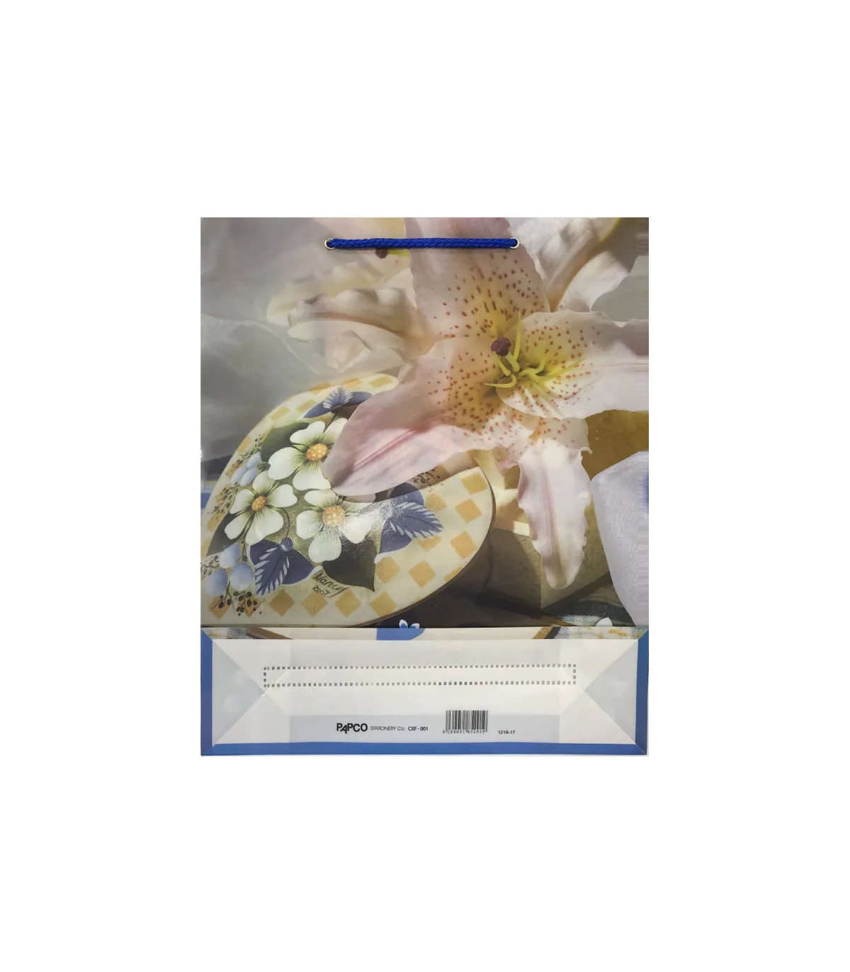 ساک دستی PP طرح دار بزرگ عمودی – 41 × 34/5 cm عطف 10 1216-17 پاپکو