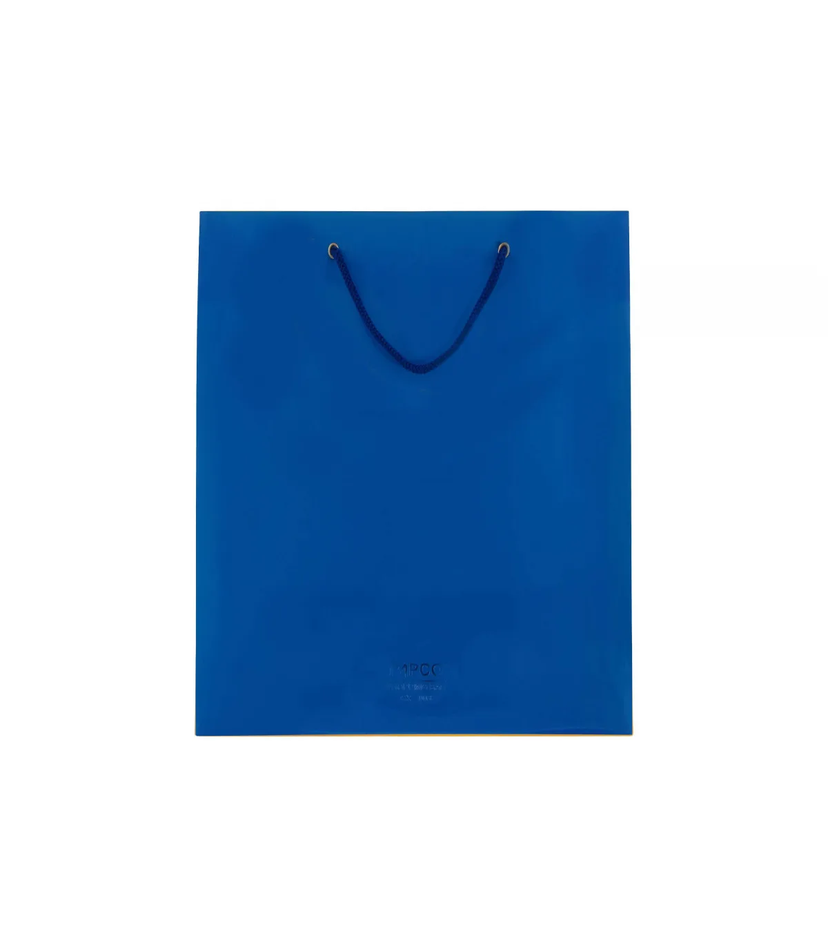 ساک دستی PP کوچک عمودی – 23 × 19 cm عطف 10 آبی پاپکو