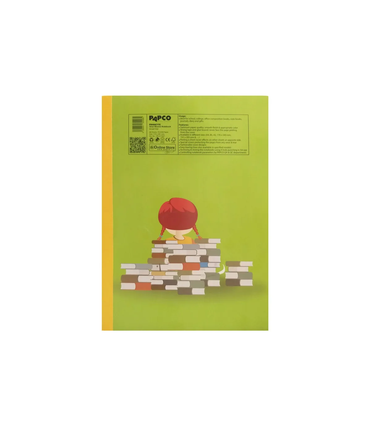 دفتر پرونوت یک خط 60 برگ - وزیری 917607 پاپکو