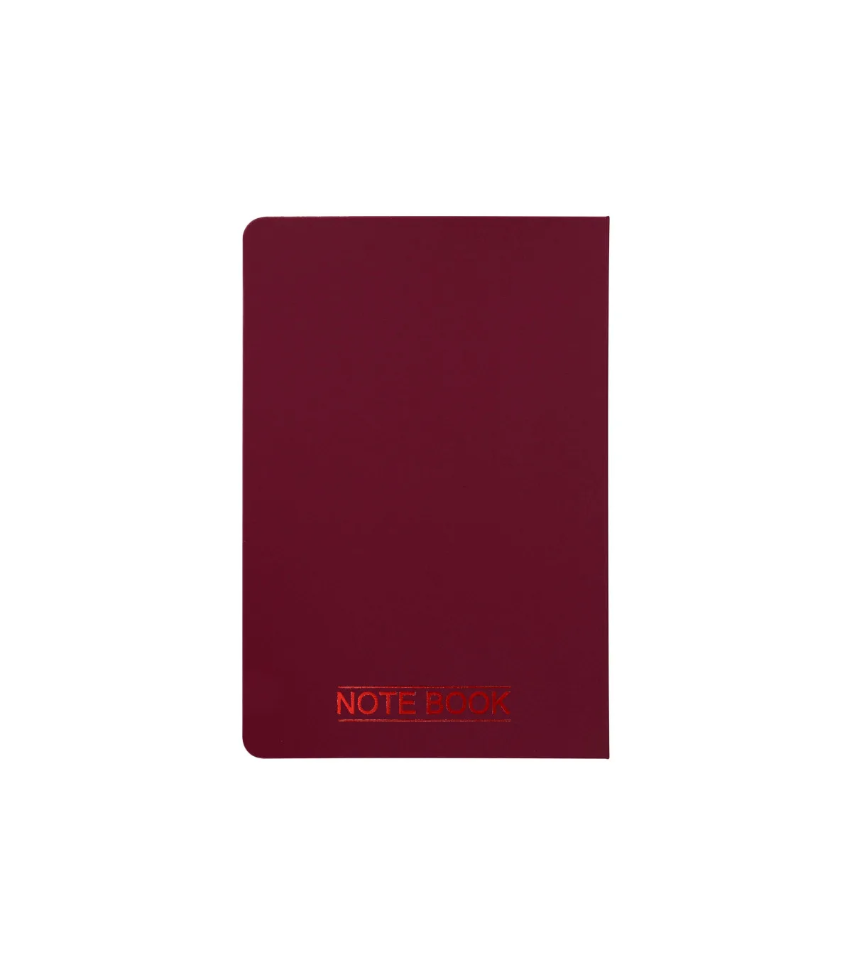 دفتر یادداشت یک خط جلد PP قفل دار 120 برگ - 14/5 × 9/8 cm زرشکی پاپکو