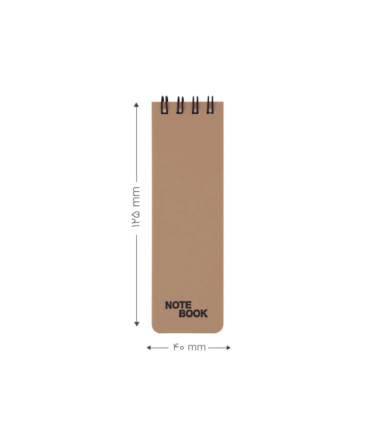 دفتر یادداشت یک خط جلد PP فنر دوبل از بالا 100 برگ – 13/2 × 4 cm نارنجی (پرتقالی) پاپکو