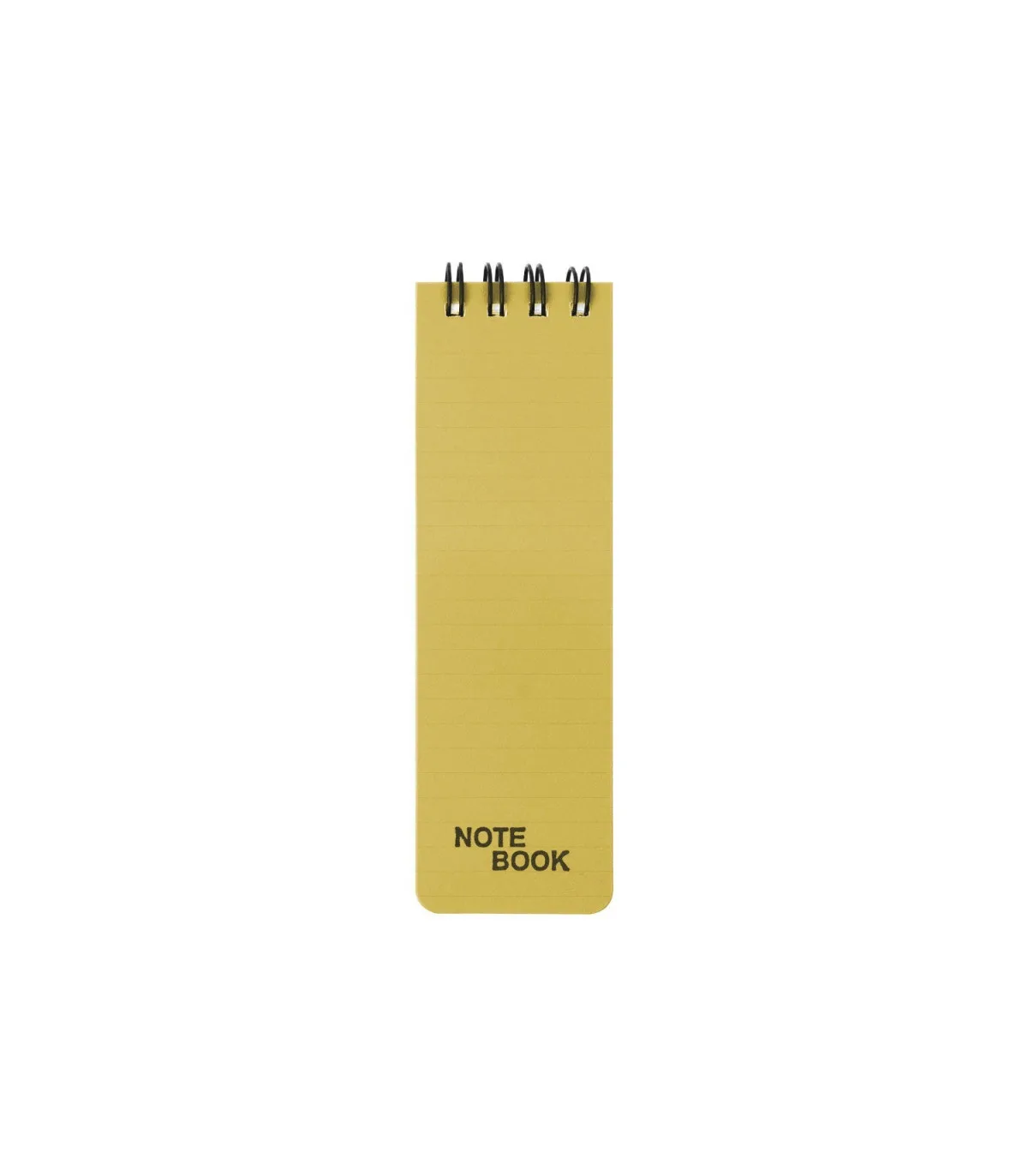 دفتر یادداشت یک خط جلد PP فنر دوبل از بالا 100 برگ – 13/2 × 4 cm زرد پاپکو