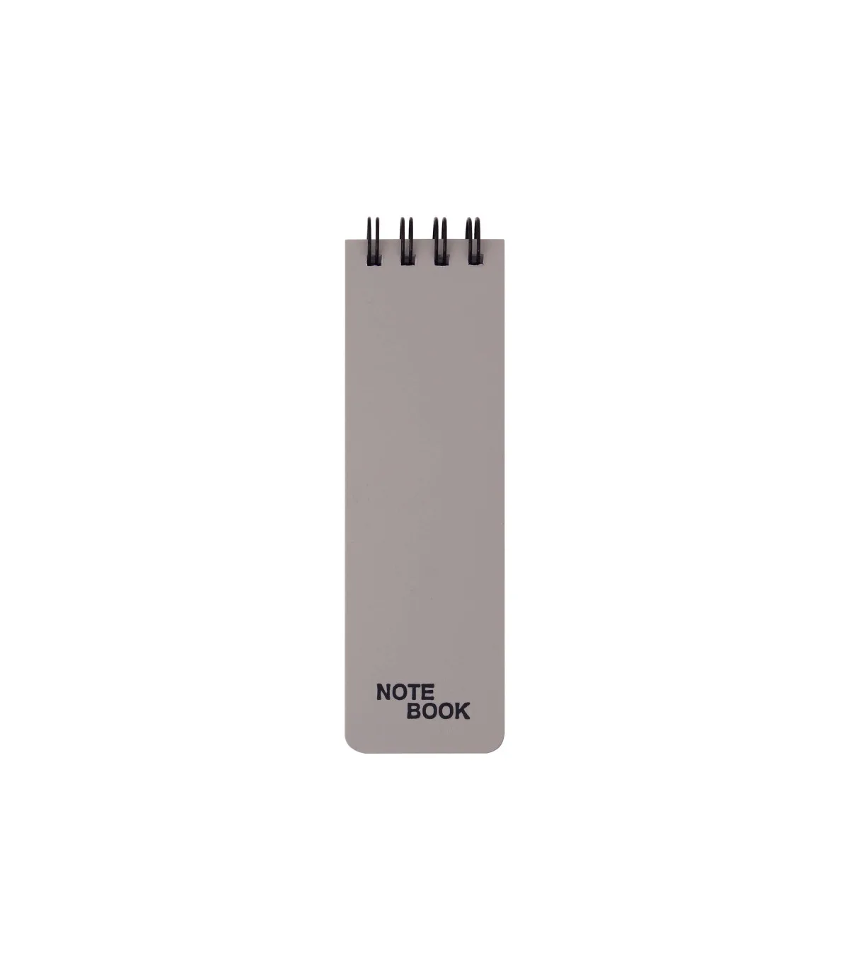 دفتر یادداشت یک خط جلد PP فنر دوبل از بالا 100 برگ – 13/2 × 4 cm طوسی روشن پاپکو
