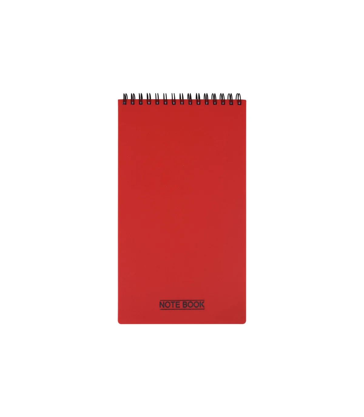دفتر یادداشت یک خط مهندسی جلد PP فنر دوبل از بالا 80 برگ - 23 × 13 cm قرمز پاپکو