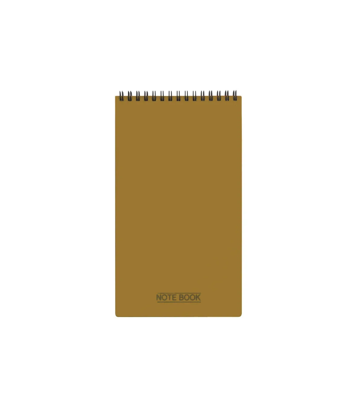 دفتر یادداشت یک خط مهندسی جلد PP فنر دوبل از بالا 80 برگ - 23 × 13 cm کرم پاپکو