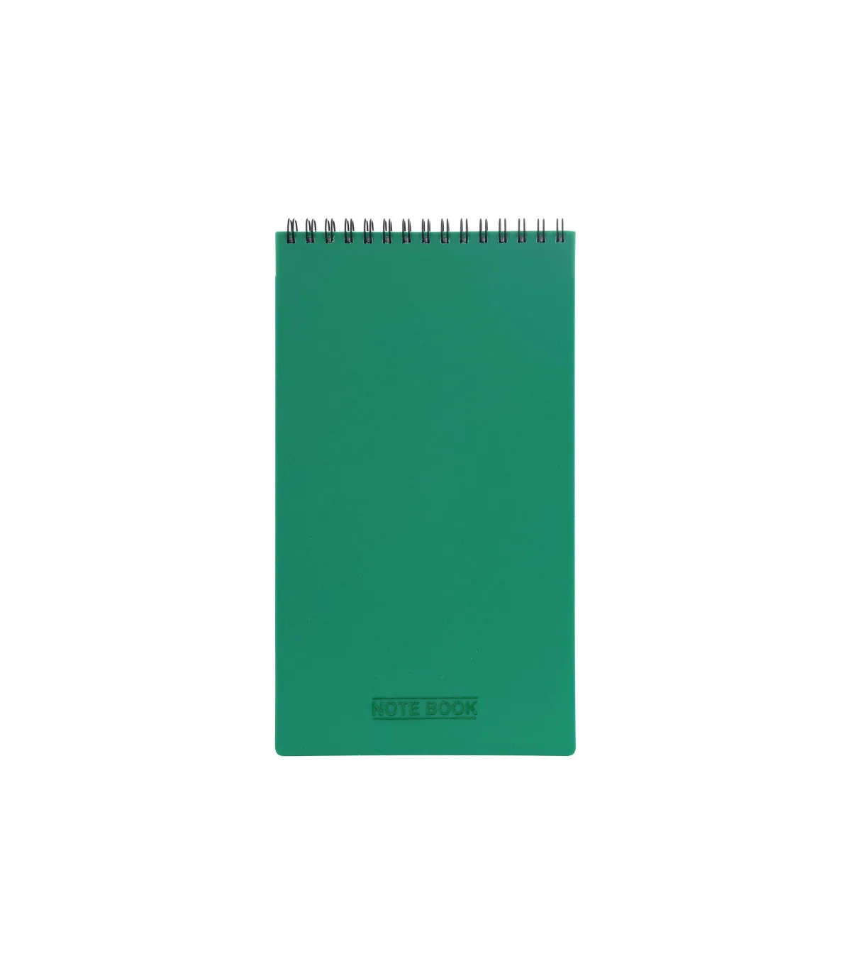 دفتر یادداشت یک خط مهندسی جلد PP فنر دوبل از بالا 80 برگ - 23 × 13 cm سبز پاپکو