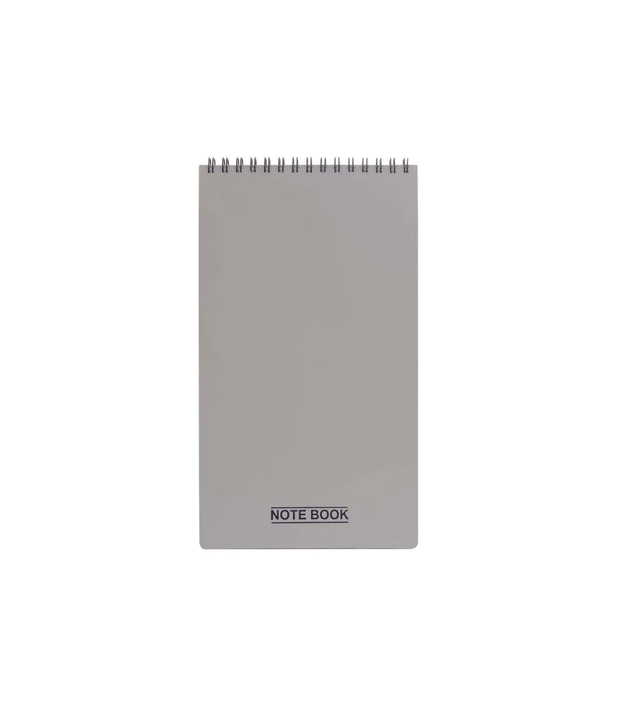 دفتر یادداشت یک خط مهندسی جلد PP فنر دوبل از بالا 80 برگ - 23 × 13 cm طوسی روشن پاپکو