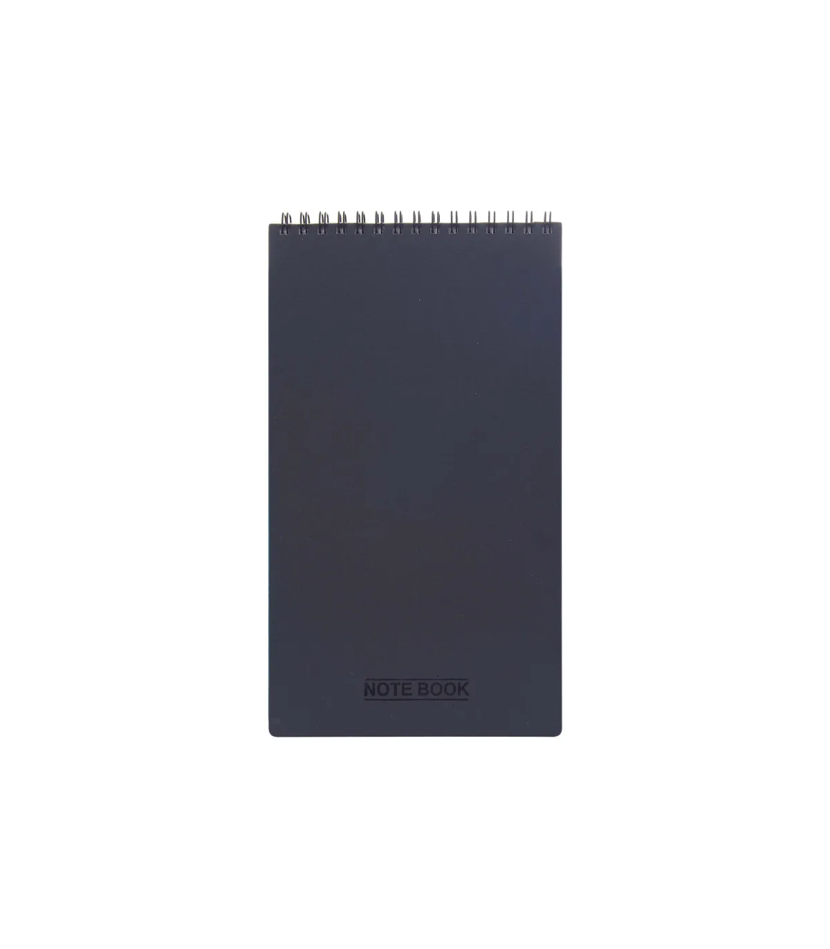 دفتر یادداشت یک خط مهندسی جلد PP فنر دوبل از بالا 80 برگ - 23 × 13 cm طوسی تیره پاپکو