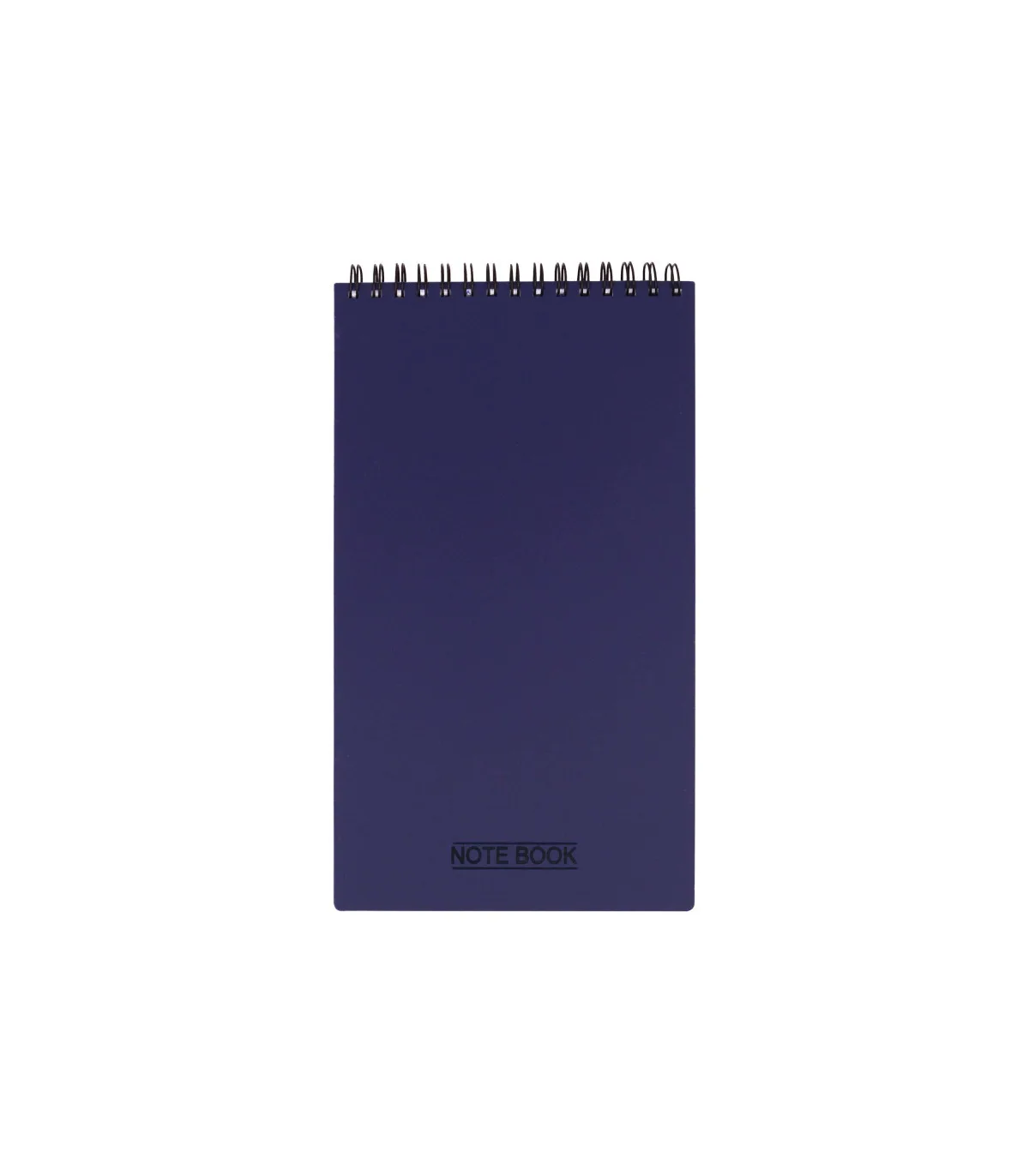 دفتر یادداشت یک خط مهندسی جلد PP فنر دوبل از بالا 80 برگ - 23 × 13 cm سرمه ای پاپکو