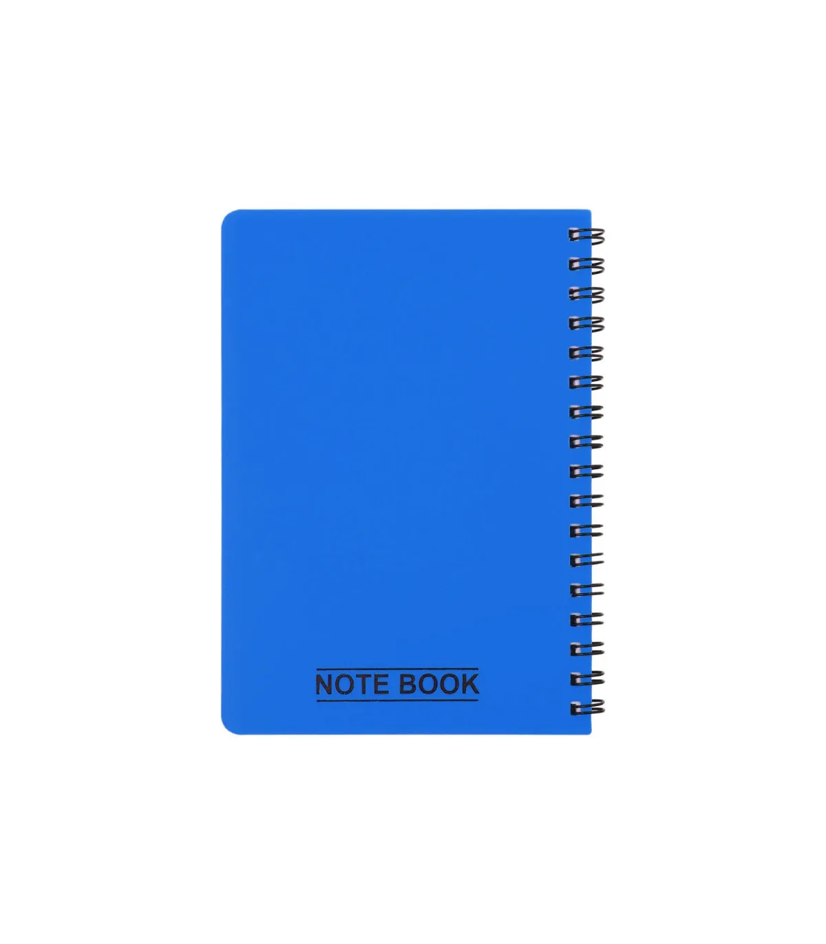 دفتر یادداشت یک خط جلد PP مات فنر دوبل 60 برگ 15 × 10/5 cm آبی پاپکو