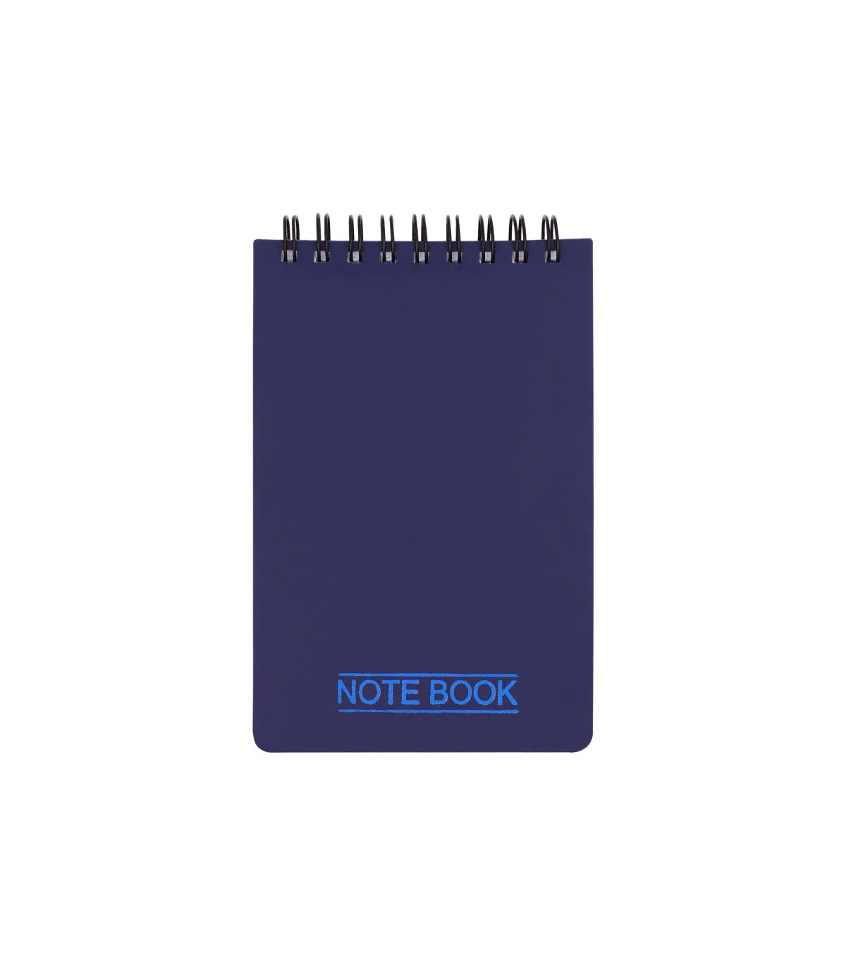 دفتر یادداشت یک خط جلد PP مات فنر دوبل از بالا 100 برگ - 12/7 × 8/6 cm سرمه ای پاپکو