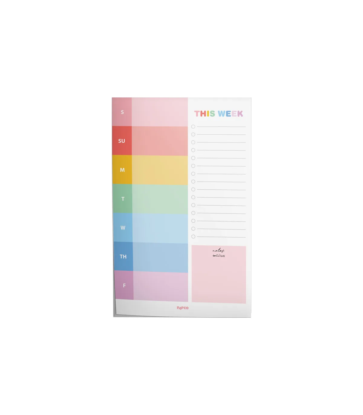 دفتر یادداشت برنامه ریزی پلنر روزانه بدون تاریخ چاپی 2 ماهه/ 1 روز در 1 صفحه - 19 × 12 cm 72430 پاپکو