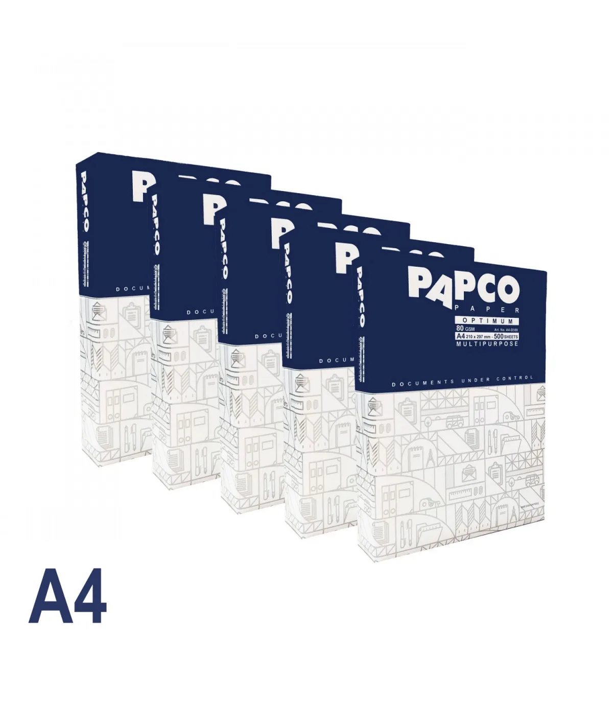 کاغذ A4 اپتیموم (بسته 5 عددی) پاپکو