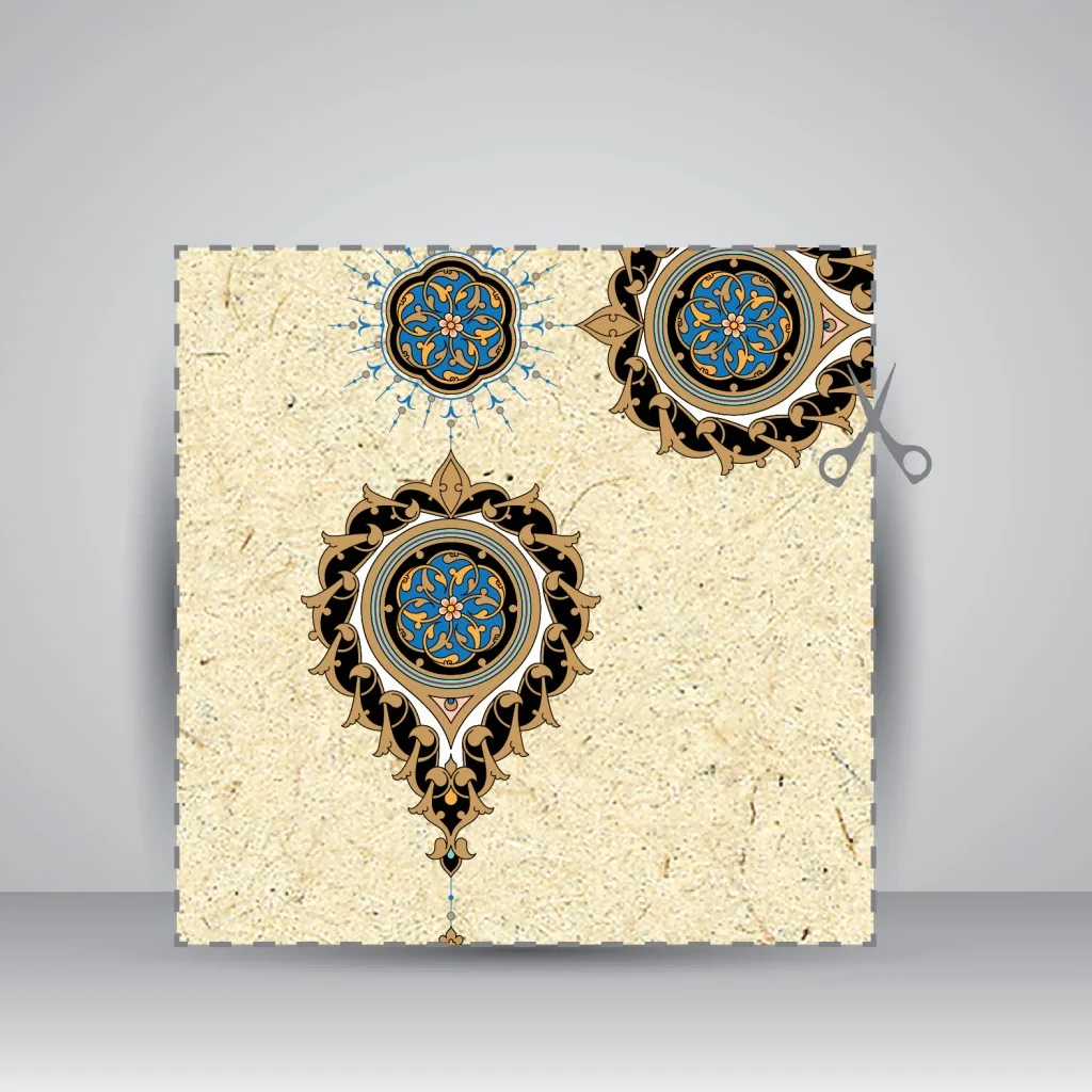 کاغذ تذهیب دار چاپی کد 673، 48*17 cm (بسته 50 عددی) — انتشارات یساولی