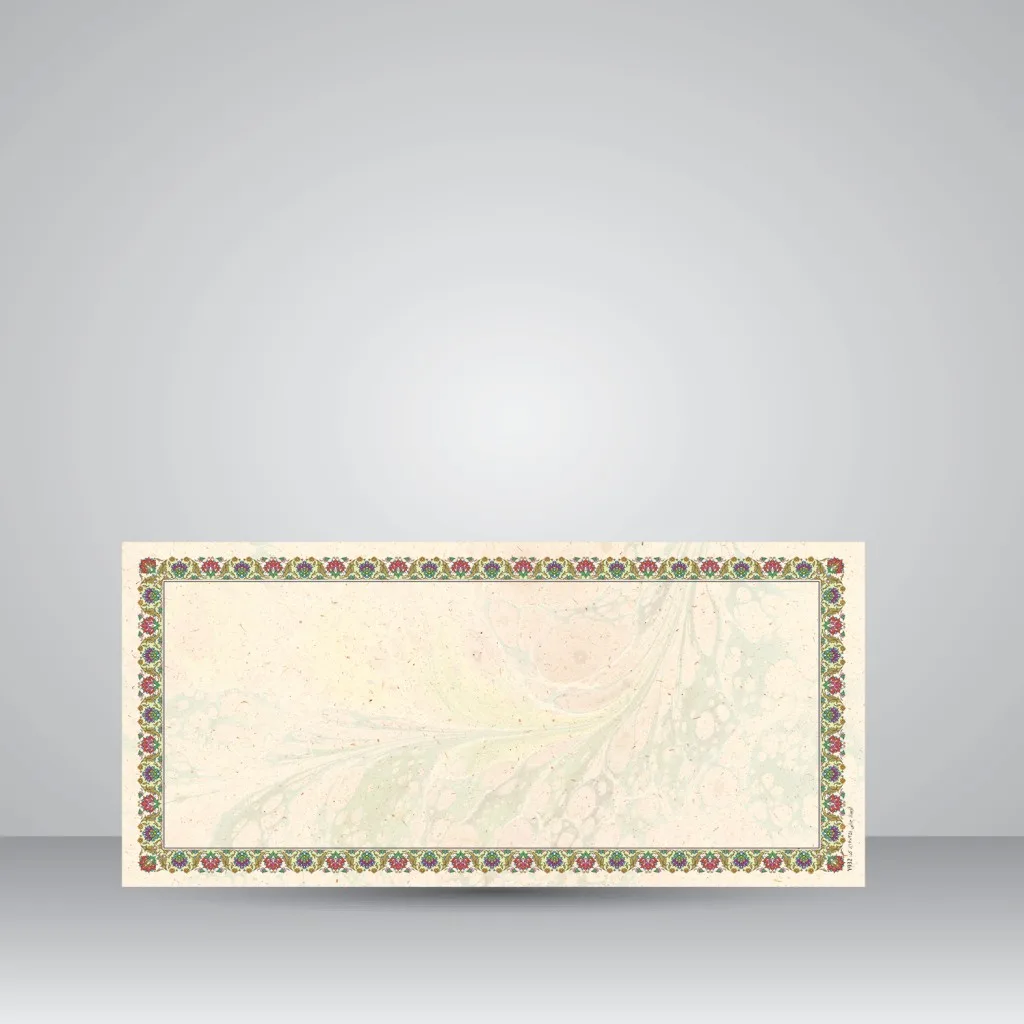 کاغذ ابر و باد تذهیب دار، 35*16 cm، کد 932 (بسته 50 عددی)