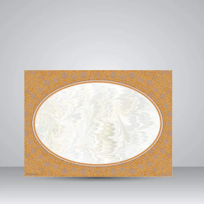 کاغذ ابر و باد تذهیب دار چاپی کد 602، 50*35 cm (بسته 10 عددی)