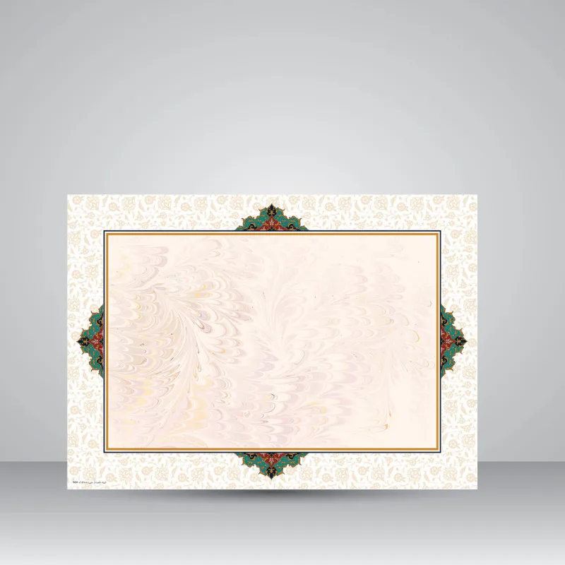 کاغذ ابر و باد تذهیب دار کد 604، 50*35 cm (بسته 10 عددی)