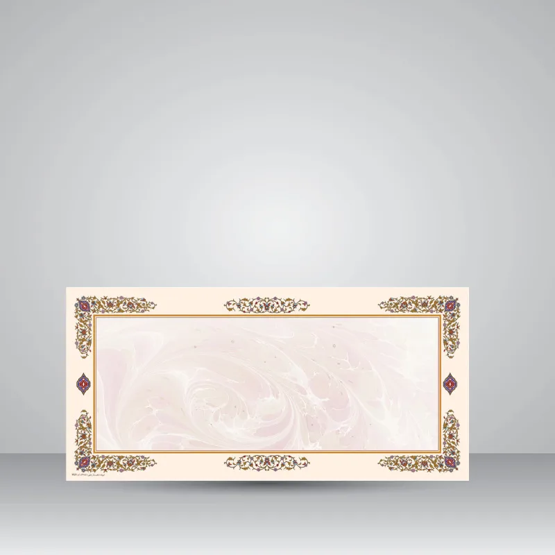 کاغذ ابر و باد تذهیب دار کد 621، سایز 50*23 cm (بسته 10 عددی)
