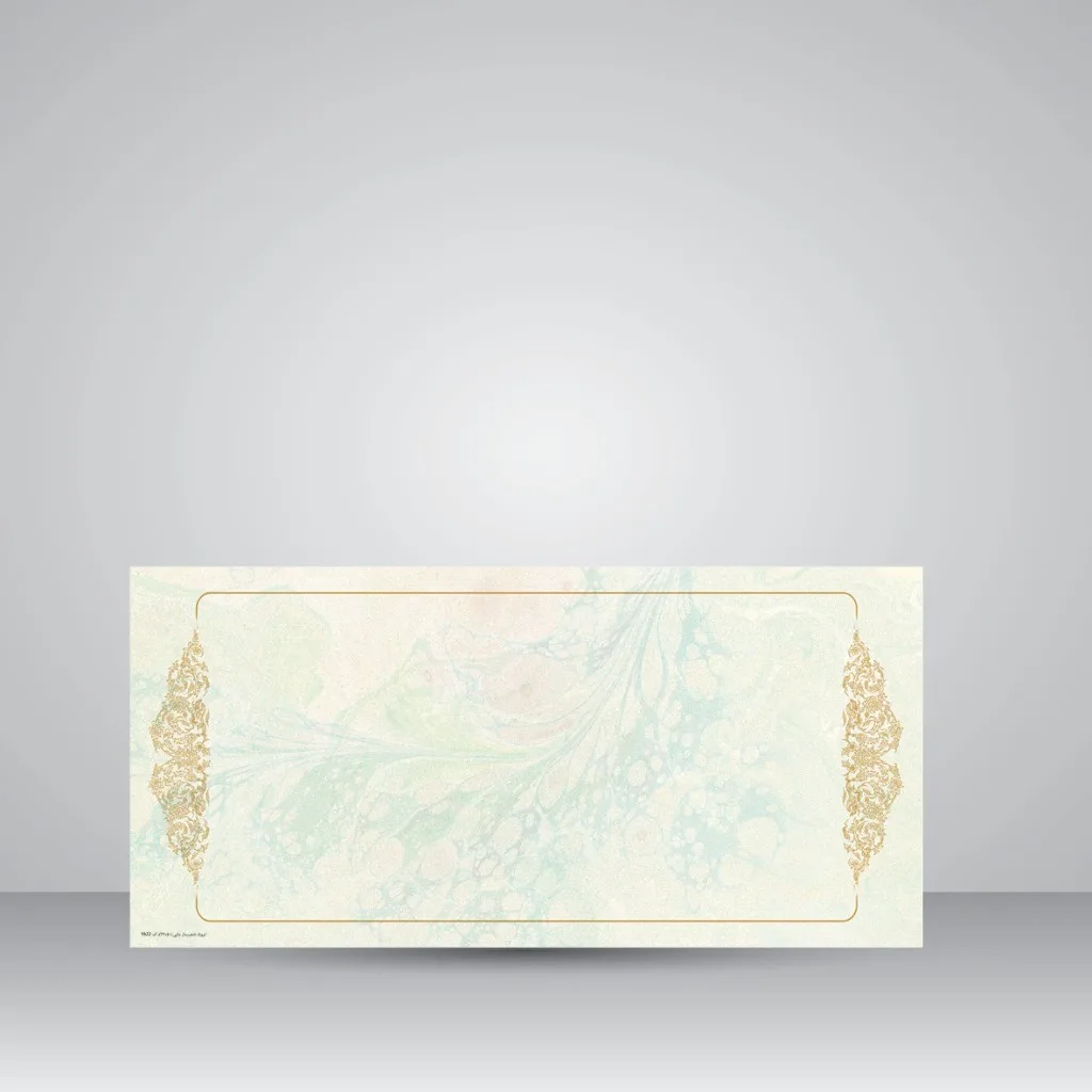 کاغذ ابر و باد تذهیب دار کد 622، سایز 50*23 cm (بسته 10 عددی)