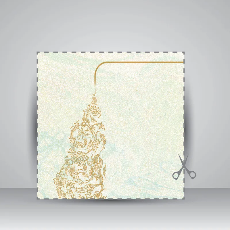 کاغذ ابر و باد تذهیب دار کد 622، سایز 50*23 cm (بسته 10 عددی) — انتشارات یساولی