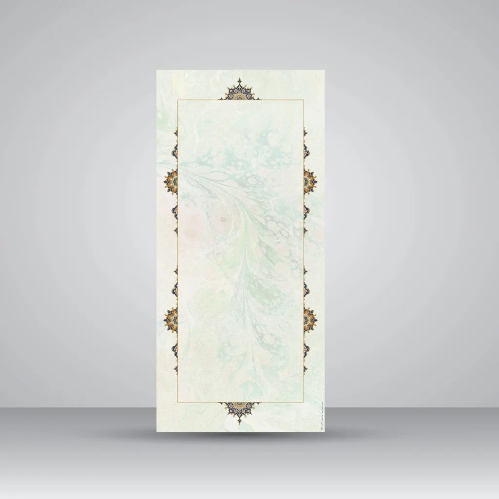کاغذ ابر و باد تذهیب دار کد 921، سایز 70*33 cm (بسته 10 عددی)