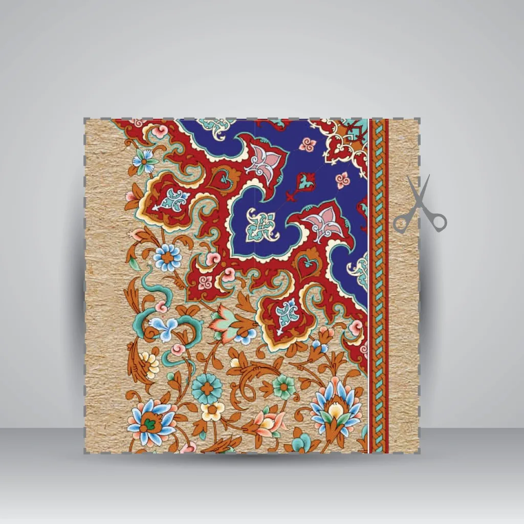 کاغذ تذهیب ابر و باد دار کد 911، سایز 70*33 cm (بسته 10 عددی) — انتشارات یساولی