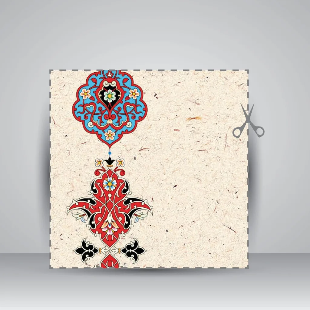 کاغذ تذهیب بافت دار چاپی کد 947، سایز 70*33 cm (بسته 10 عددی) — انتشارات یساولی