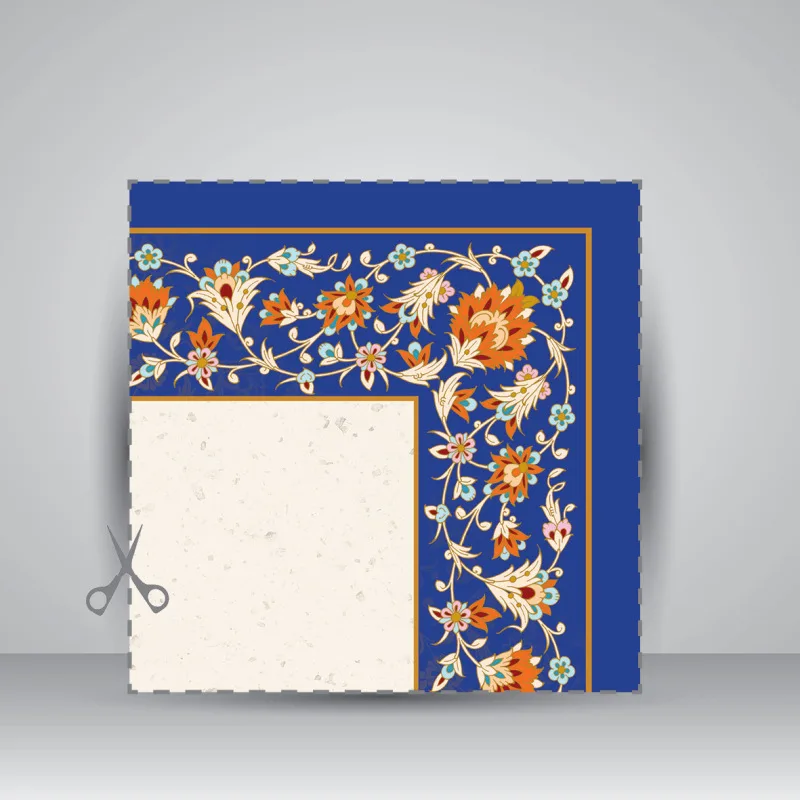 کاغذ تذهیب بافت دار کد 623، سایز 50*23 cm (بسته 10 عددی) — انتشارات یساولی