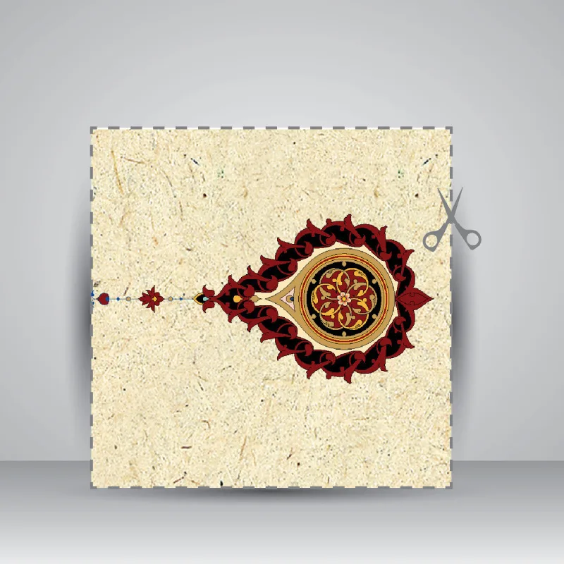 کاغذ تذهیب بافت دار کد 989، سایز 50*23 cm (بسته 10 عددی) — انتشارات یساولی