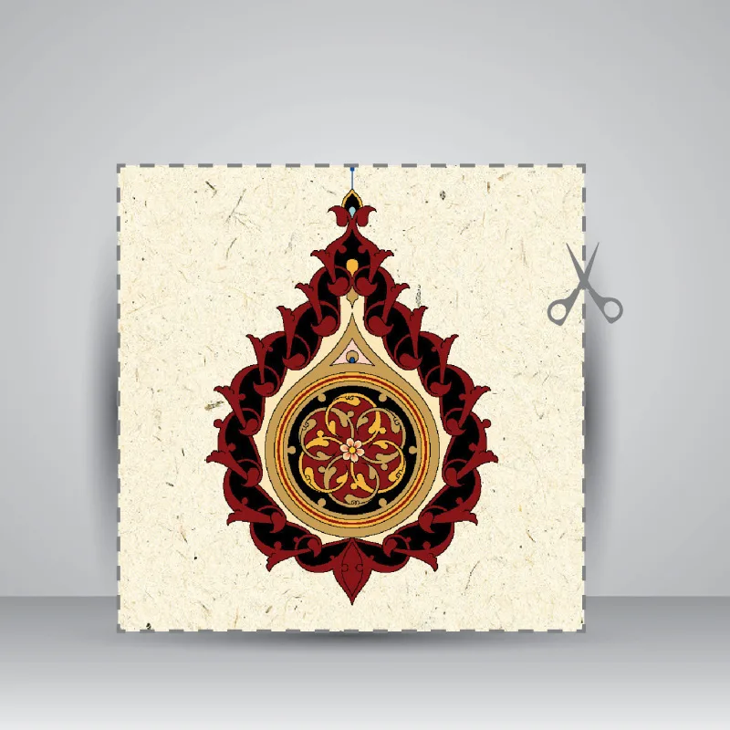 کاغذ تذهیب بافت دار کد 990، سایز 50*23 cm (بسته 10 عددی) — انتشارات یساولی