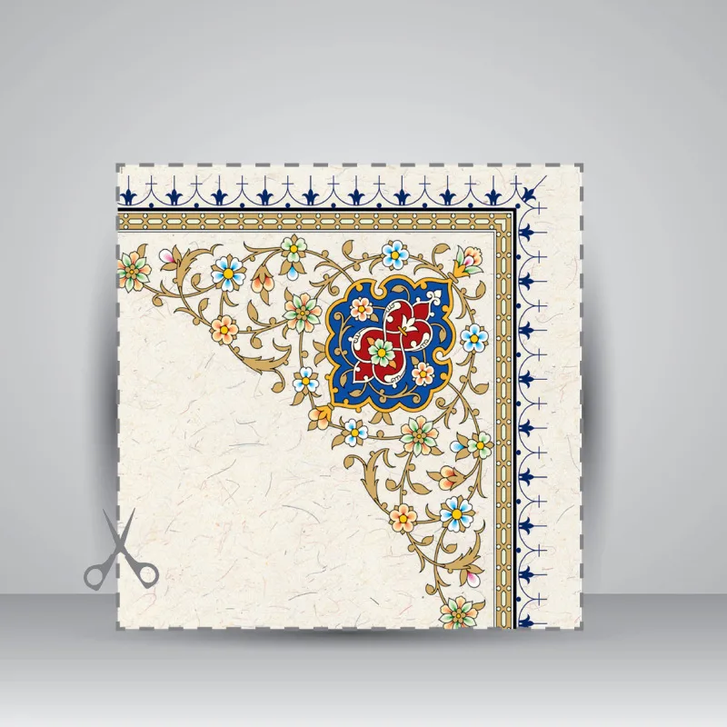 کاغذ تذهیب دار چاپی کد 605، 35*16 cm (بسته 10 عددی) — انتشارات یساولی