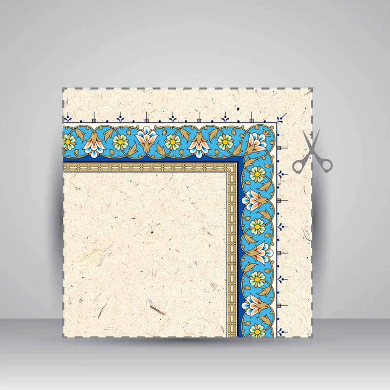 کاغذ تذهیب دار چاپی کد 606، 35*16 cm (بسته 10 عددی) — انتشارات یساولی