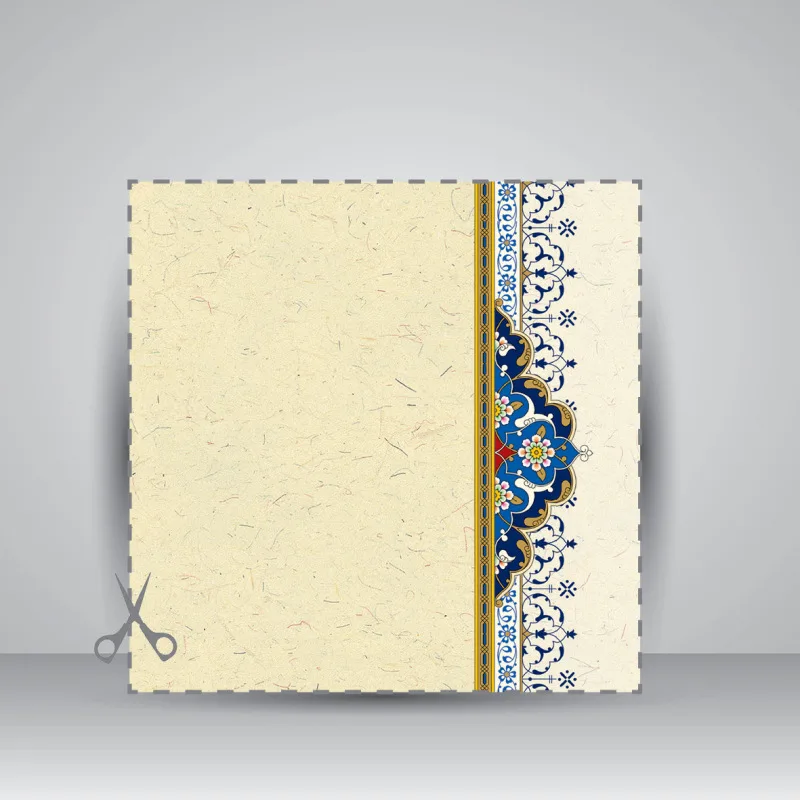 کاغذ تذهیب دار چاپی کد 608، 35*16 cm (بسته 10 عددی) — انتشارات یساولی