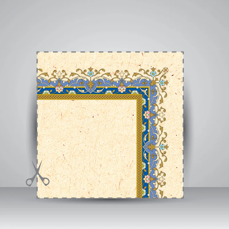 کاغذ تذهیب دار چاپی کد 609، 35*16 cm (بسته 10 عددی) — انتشارات یساولی