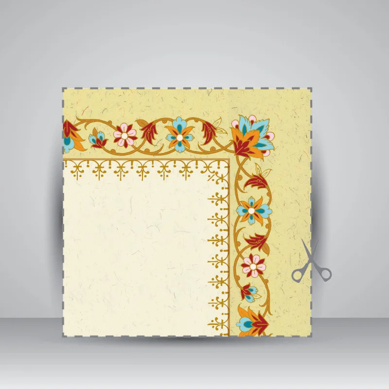 کاغذ تذهیب دار چاپی کد 612، 35*16 cm (بسته 10 عددی) — انتشارات یساولی