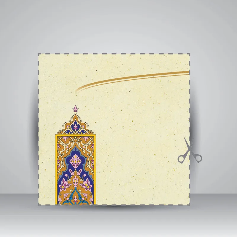 کاغذ تذهیب دار چاپی کد 616، 35*16 cm (بسته 10 عددی) — انتشارات یساولی