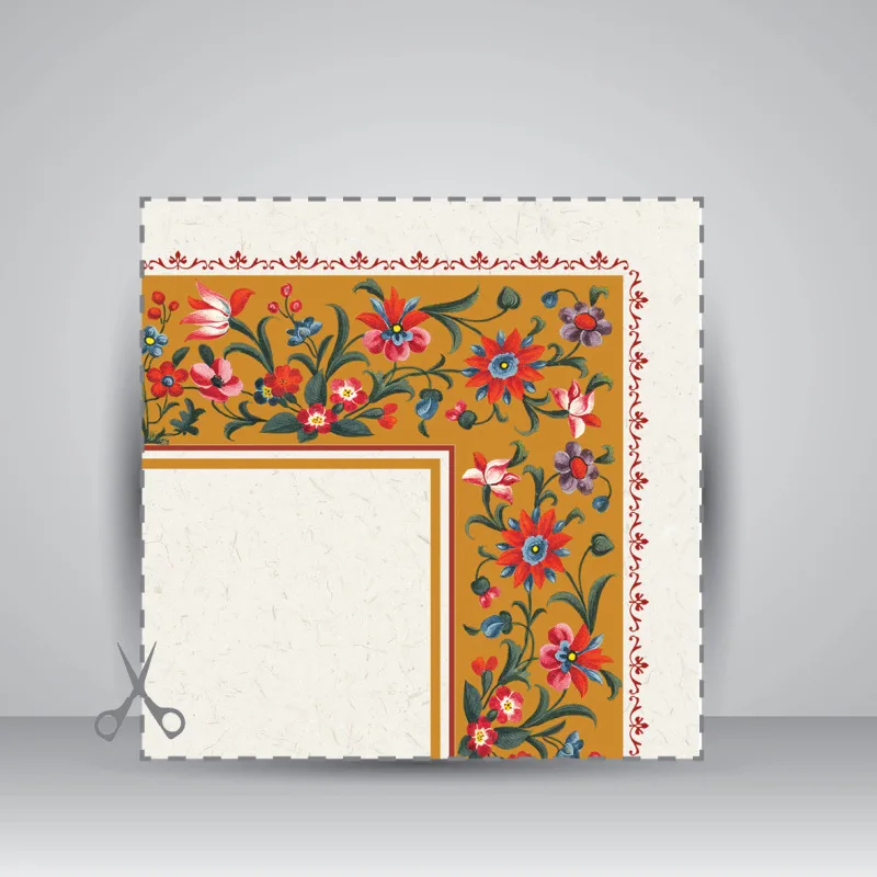 کاغذ تذهیب دار چاپی کد 618، سایز 35*25 cm (بسته 10 عددی) — انتشارات یساولی