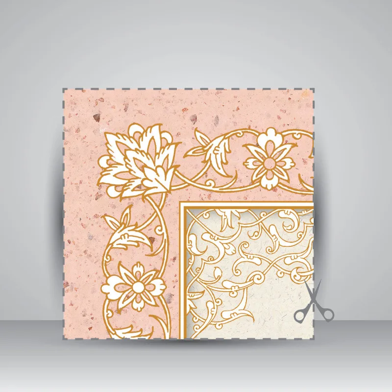 کاغذ تذهیب دار چاپی کد 619، سایز 35*25 cm (بسته 10 عددی) — انتشارات یساولی