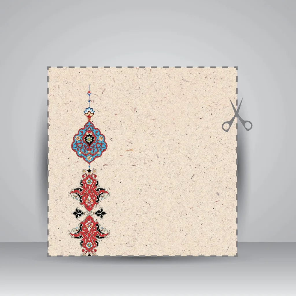 کاغذ تذهیب دار چاپی کد 661، سایز 35*16 cm (بسته 50 عددی) — انتشارات یساولی