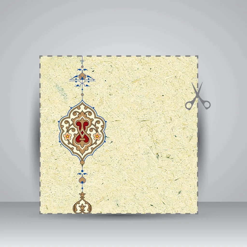کاغذ تذهیب دار چاپی کد 664، سایز 35*16 cm (بسته 50 عددی) — انتشارات یساولی