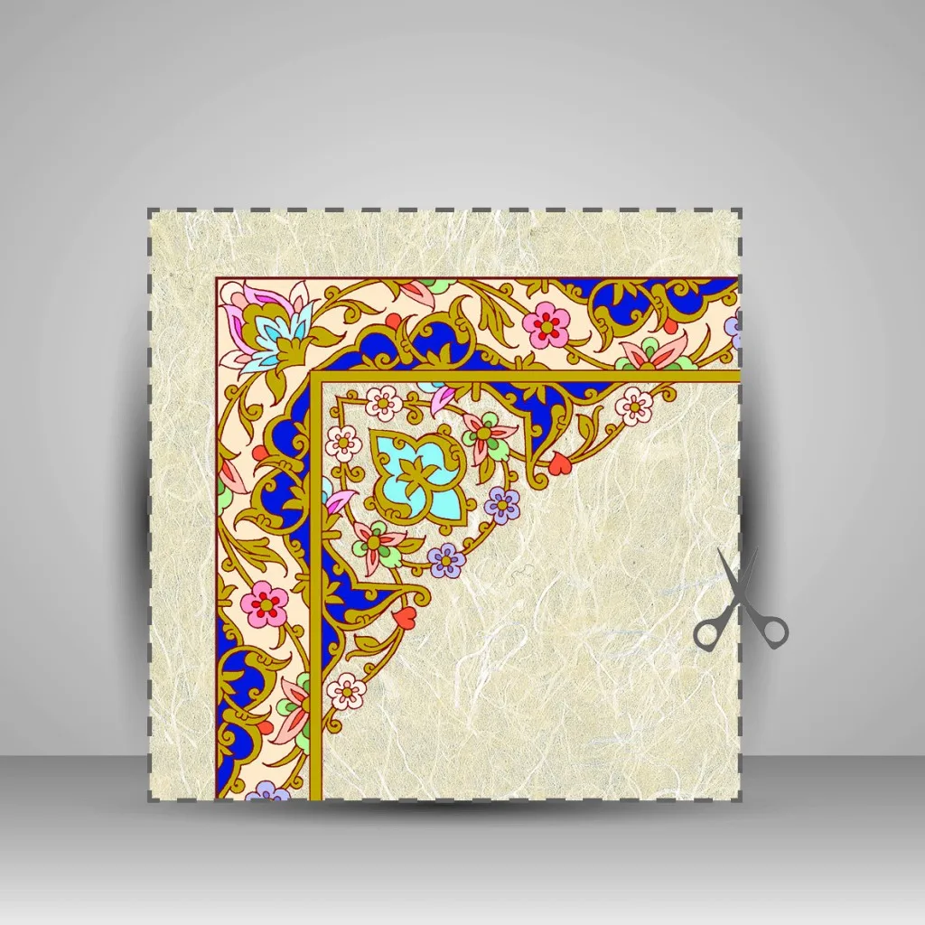 کاغذ تذهیب دار چاپی کد 685، 35*16 cm (بسته 10 عددی) — انتشارات یساولی