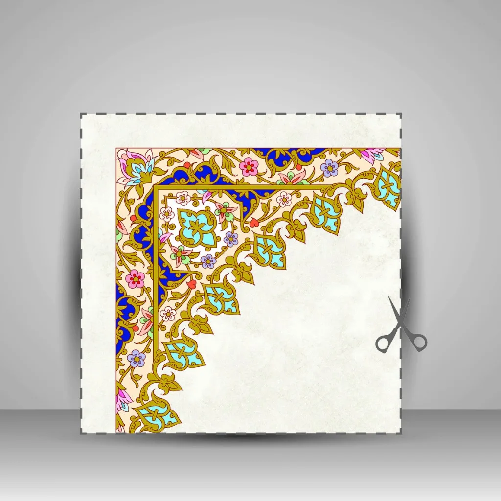 کاغذ تذهیب دار چاپی کد 686، 35*16 cm (بسته 10 عددی) — انتشارات یساولی