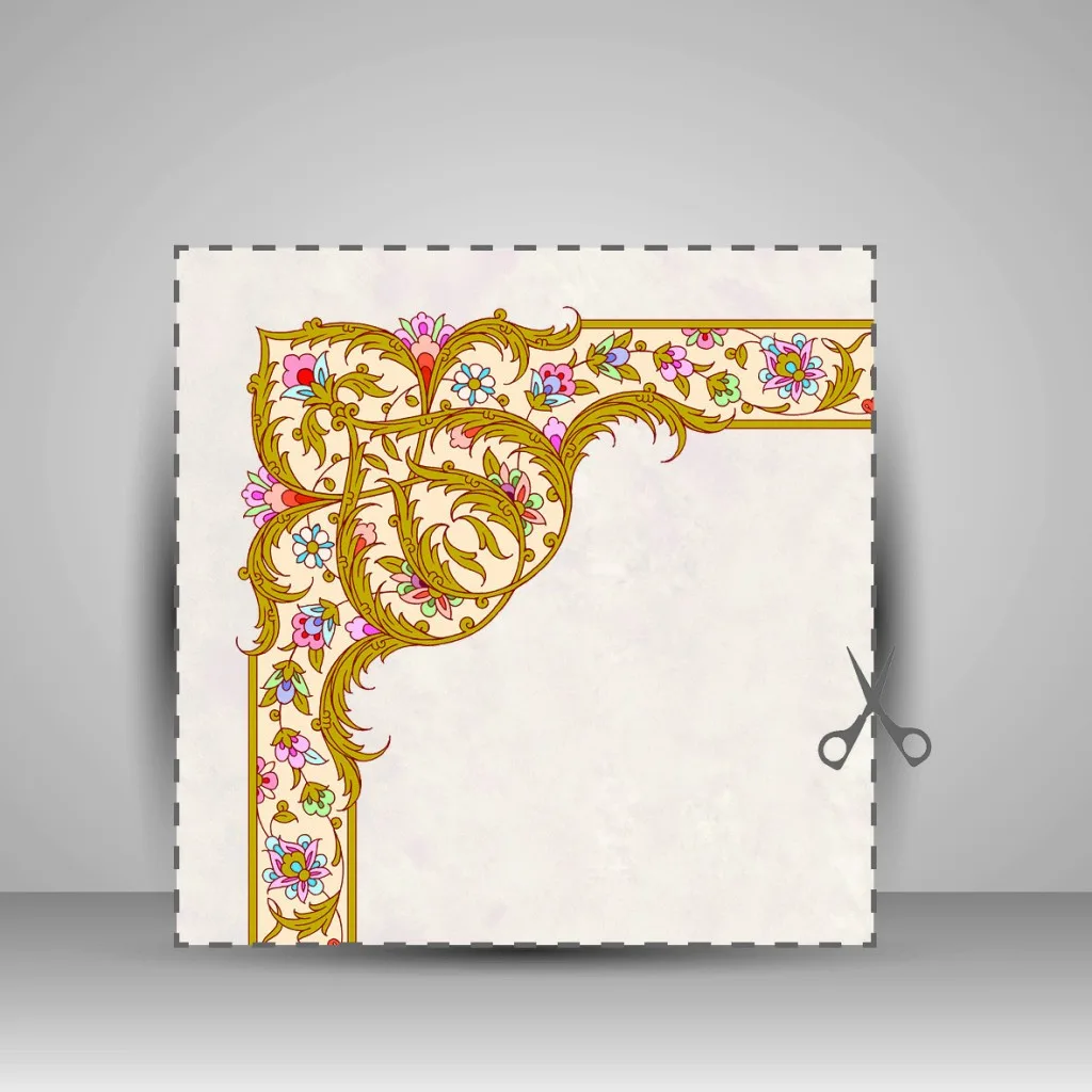 کاغذ تذهیب دار چاپی کد 687، 35*16 cm (بسته 10 عددی) — انتشارات یساولی