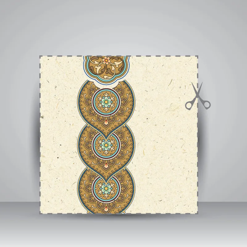 کاغذ تذهیب دار چاپی کد 842، 50*35 cm (بسته 10 عددی) — انتشارات یساولی