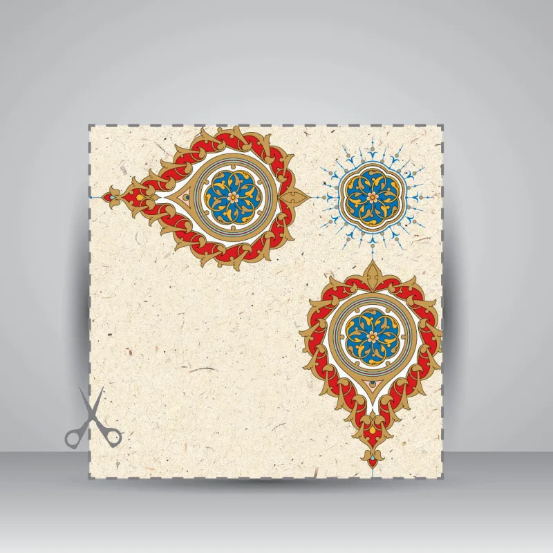 کاغذ تذهیب دار چاپی کد 843، 35*25 cm (بسته 10 عددی) — انتشارات یساولی