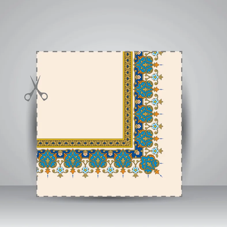 کاغذ تذهیب دار چاپی کد 860، 50*35 cm (بسته 10 عددی) — انتشارات یساولی