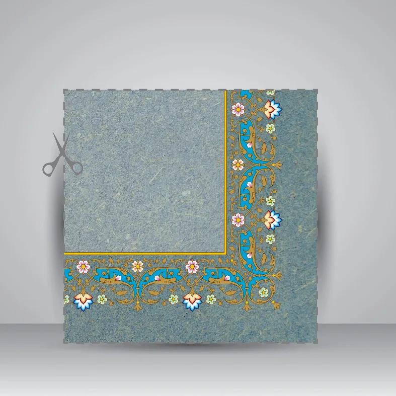 کاغذ تذهیب دار چاپی کد 862، 50*35 cm (بسته 10 عددی) — انتشارات یساولی