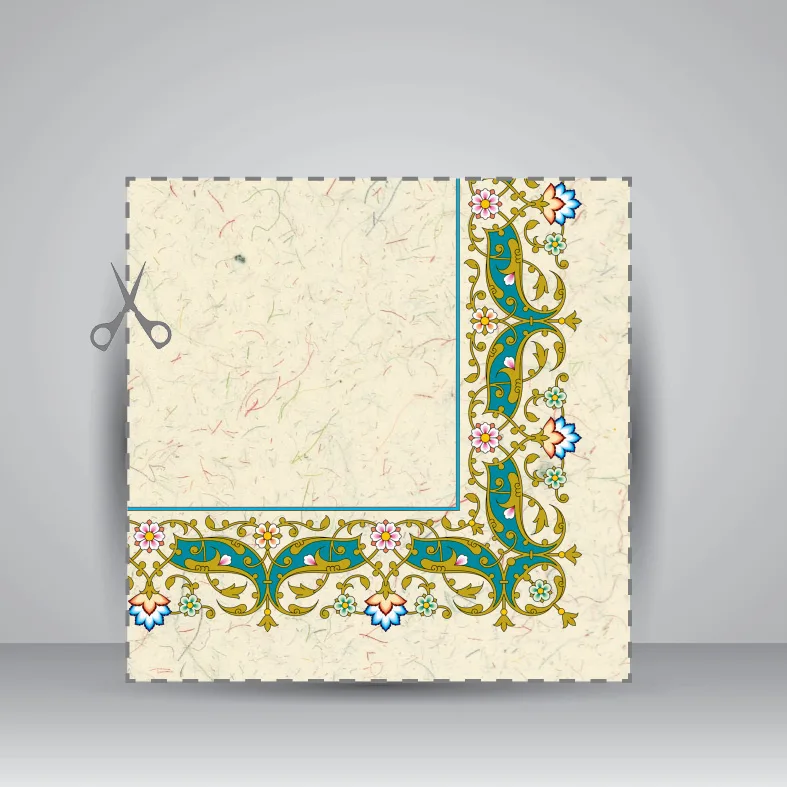 کاغذ تذهیب دار چاپی کد 863، 50*35 cm (بسته 10 عددی) — انتشارات یساولی