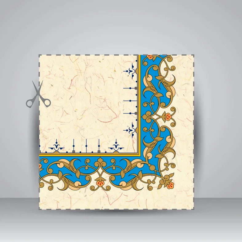 کاغذ تذهیب دار چاپی کد 864، 50*35 cm (بسته 10 عددی) — انتشارات یساولی