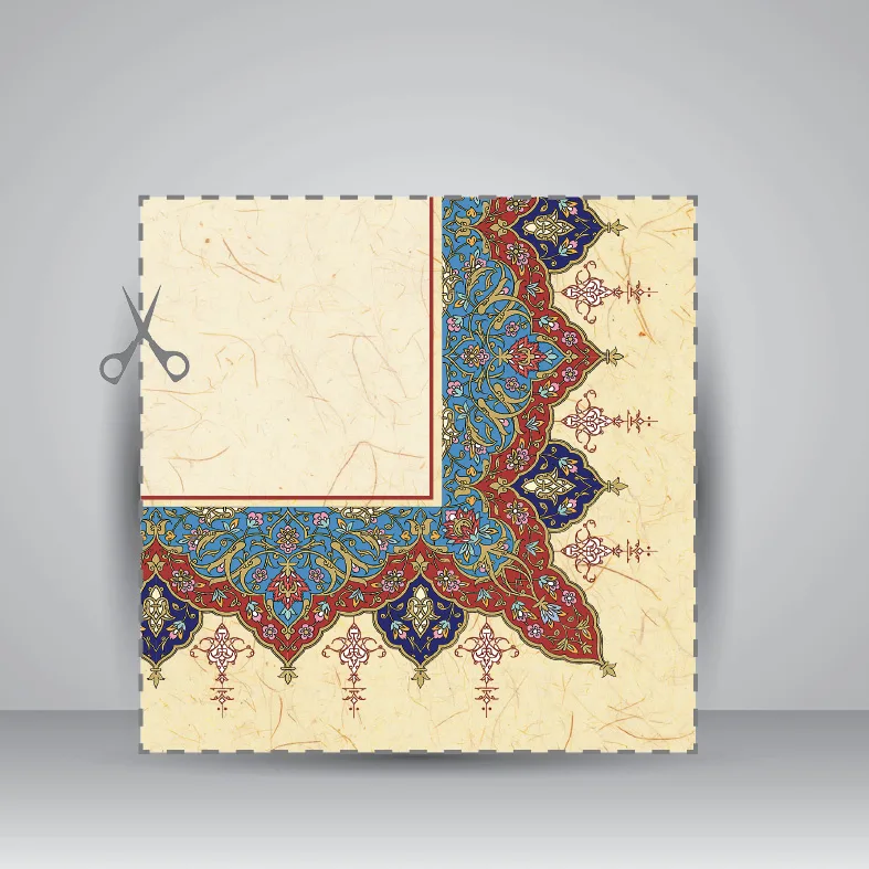 کاغذ تذهیب دار چاپی کد 866، 50*35 cm (بسته 10 عددی) — انتشارات یساولی